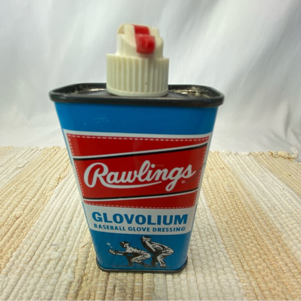 VTG RAWLINGS GLOVOLIUM BASEBALL GLOVE OIL DRESSING NEARLY FULL 4 FLUID OZ 60's